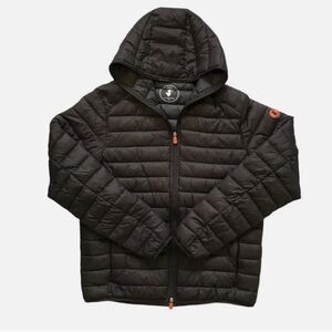 Large Brown Save the Duck Puffer Hooded Coat